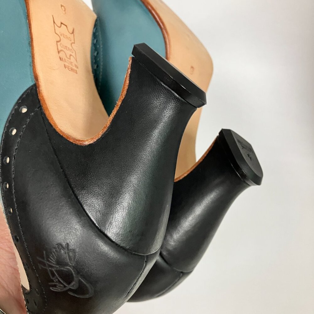 *NEVER WORN* Fluevog 2016 Wonder LYRA Mary Janes, Gray/Blue/Black, Size 9 (TTS). - Picture 11 of 16